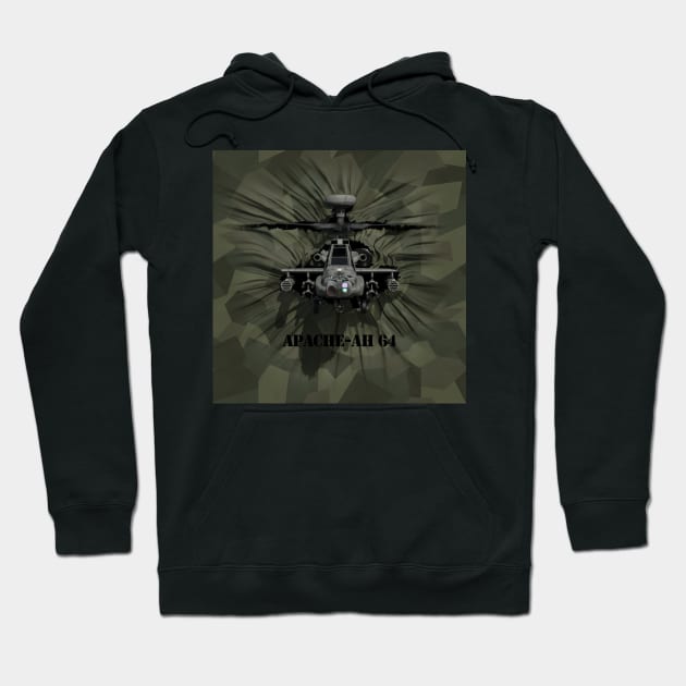 Apache AH 64 Hoodie by David Penfound Artworks